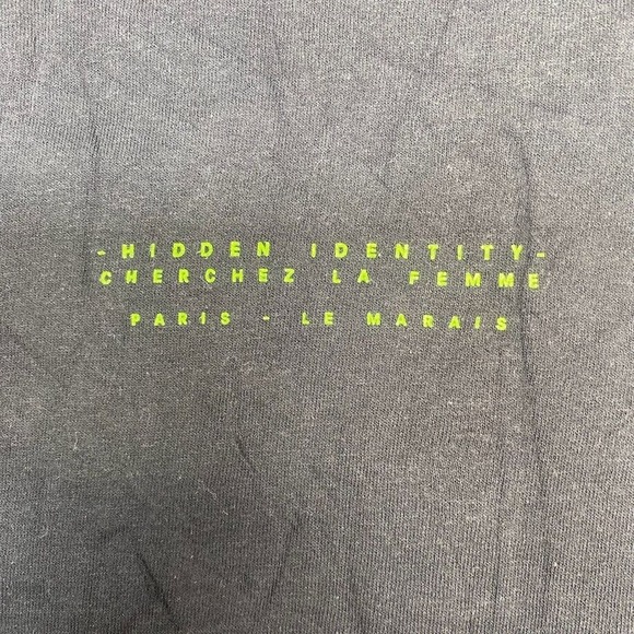 Hidden identity Cherchez La Femme Tee Thrifted Vintage Style Size L - Picture 4 of 9